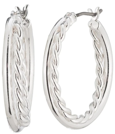 Lauren Ralph Lauren Rope Twist Hoop Earrings