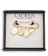 Lauren Ralph Lauren Safety Pin Logo Charm Drop Pin