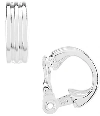 Lauren Ralph Lauren Silver Hoop Clip-On Earrings