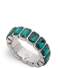 Lauren Ralph Lauren Silver Tone Crystal Tennis Band Ring