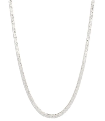 Lauren Ralph Lauren Silver Tone CZ Tennis Collar Necklace