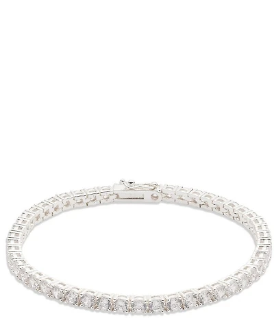 Lauren Ralph Lauren Silver Tone CZ Tennis Flex Line Bracelet