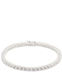 Lauren Ralph Lauren Silver Tone CZ Tennis Flex Line Bracelet