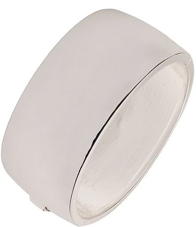 Lauren Ralph Lauren Silver Tone Large Metal Bangle Bracelet