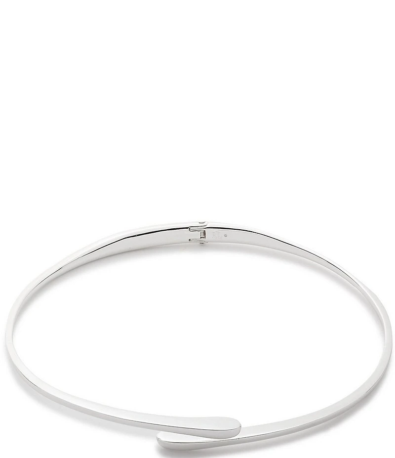 Lauren Ralph Lauren Silver Tone Sculptural Collar Necklace