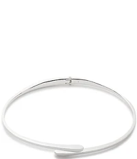 Lauren Ralph Lauren Silver Tone Sculptural Collar Necklace