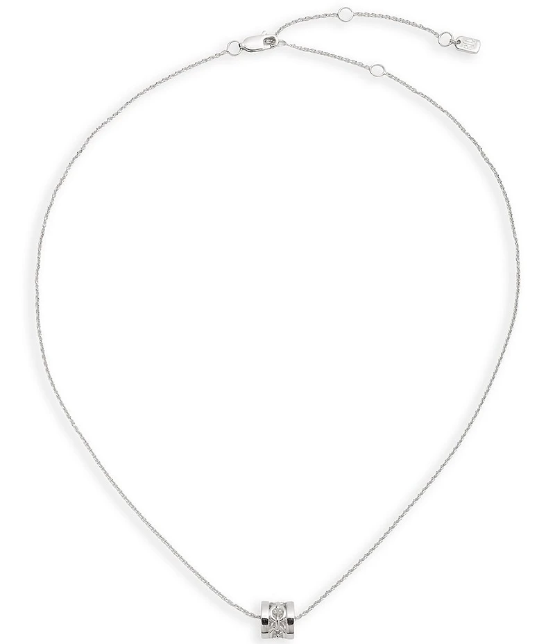 Lauren Ralph Lauren Silver Tone Short Pendant Necklace