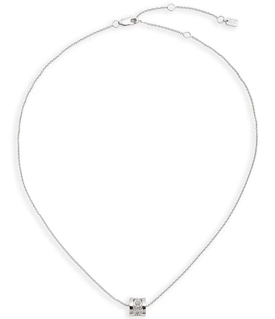 Lauren Ralph Lauren Silver Tone Short Pendant Necklace