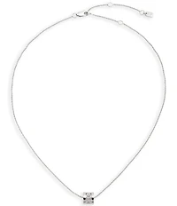 Lauren Ralph Lauren Silver Tone Short Pendant Necklace