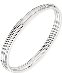 Lauren Ralph Lauren Sterling Silver Cubic Zirconia Bangle Bracelet Set