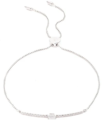 Lauren Ralph Lauren Sterling Silver Cubic Zirconia Bar Adjustable Bracelet