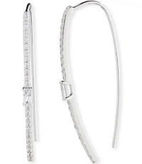 Lauren Ralph Lauren Sterling Silver Cubic Zirconia Threader Drop Earrings