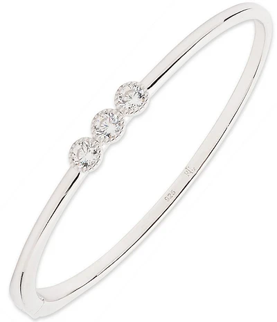 Lauren Ralph Lauren Sterling Silver CZ Bangle Bracelet