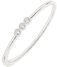 Lauren Ralph Lauren Sterling Silver CZ Bangle Bracelet