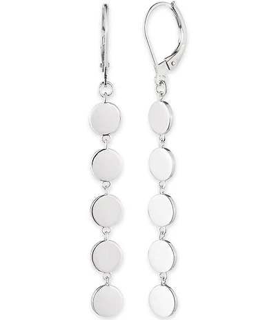 Lauren Ralph Lauren Sterling Silver Disc Linear Earrings