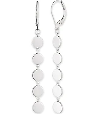 Lauren Ralph Lauren Sterling Silver Disc Linear Earrings
