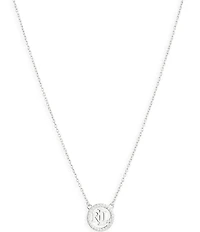 Lauren Ralph Lauren Sterling Silver Logo Short Pendant Necklace
