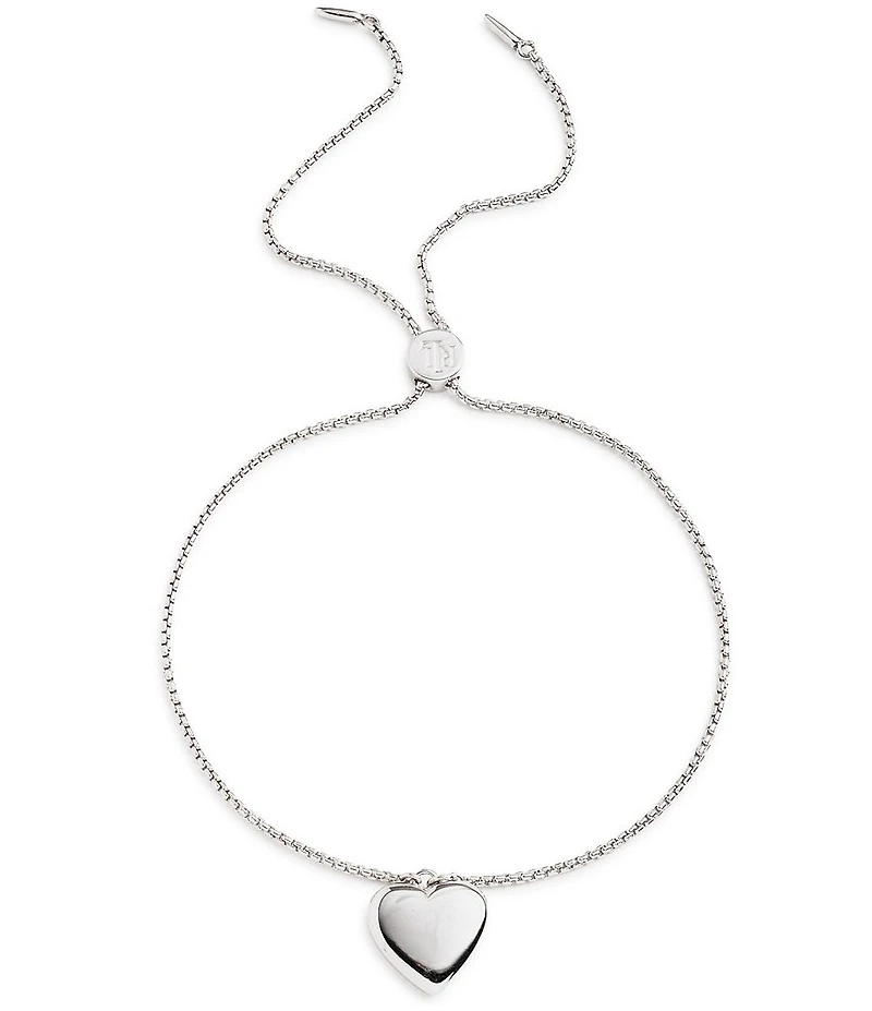 Lauren Ralph Lauren Sterling Silver Puff Heart Adjustable Bracelet