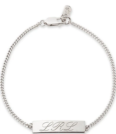 Lauren Ralph Lauren Sterling Silver Script Logo Flex Line Bracelet