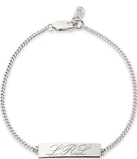 Lauren Ralph Lauren Sterling Silver Script Logo Flex Line Bracelet