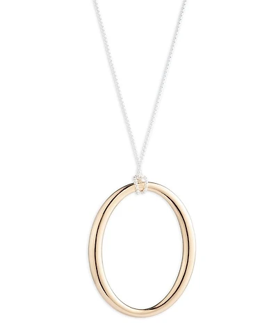 Lauren Ralph Lauren Two Tone Organic Long Pendant Necklace
