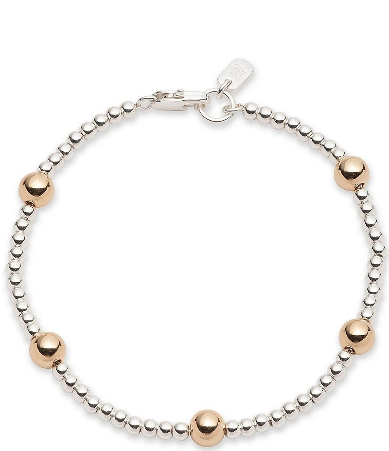 Lauren Ralph Lauren Two Tone Station Beaded Flex Line Bracelet