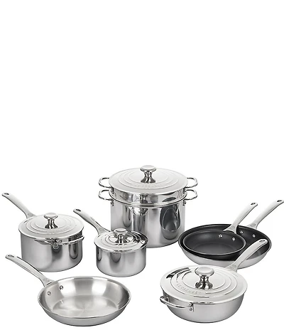 Le Creuset Stainless Steel 12-Piece Cookware Set