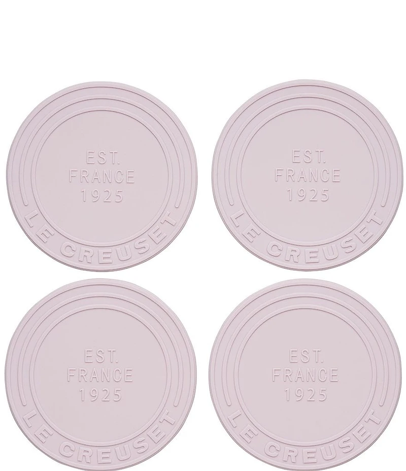 Le Creuset Silicone Est France 1925 Coasters, Set of 4