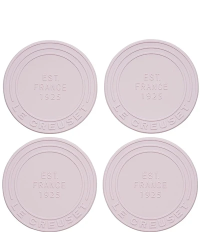 Le Creuset Silicone Est France 1925 Coasters, Set of 4