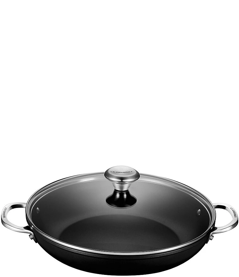 Le Creuset Toughened Nonstick Pro 4-qt. Shallow Braiser with Glass Lid