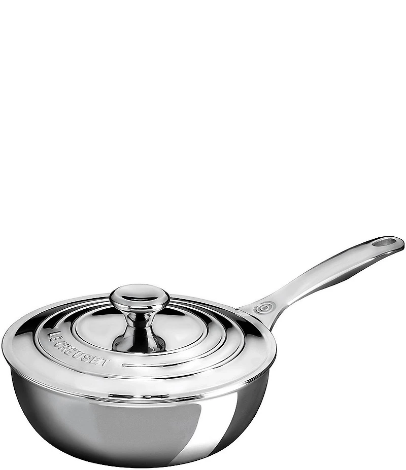 Le Creuset Tri-Ply Stainless Steel 2-Quart Saucier Pan