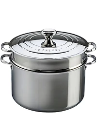 Le Creuset Tri-Ply Stainless Steel 9-Quart Stockpot with Lid and Colander Insert