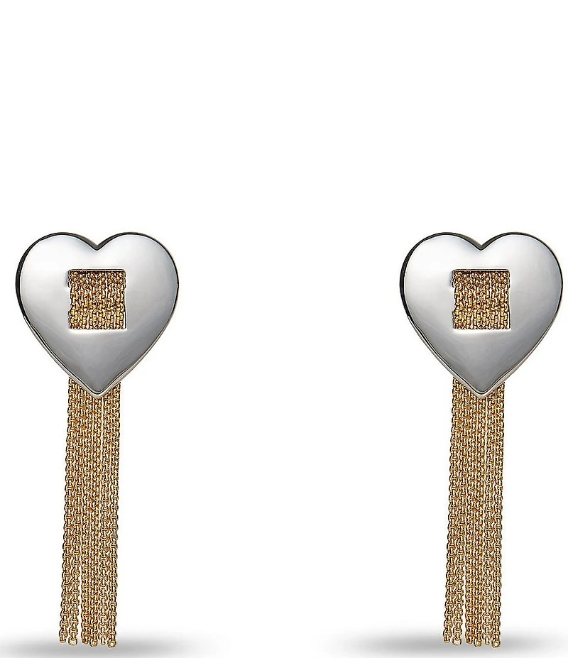 Lele Sadoughi Sweetheart Fringe Linear Earrings