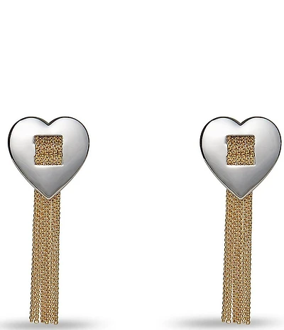 Lele Sadoughi Sweetheart Fringe Linear Earrings