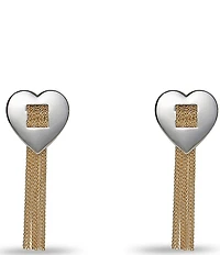 Lele Sadoughi Sweetheart Fringe Linear Earrings
