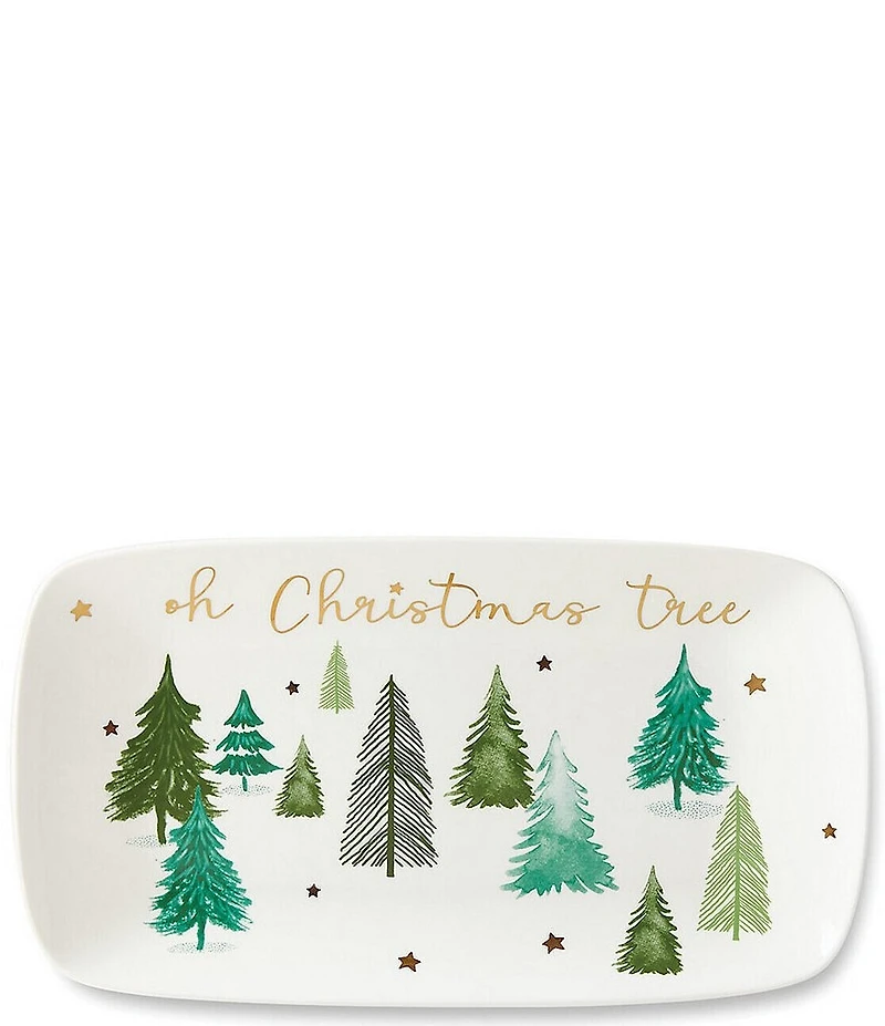 Lenox Balsam Lane Oh Christmas Tree Hors D'oeuvre Tray
