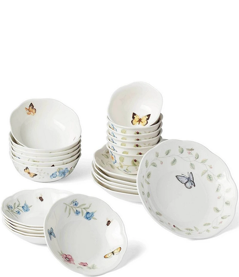 Lenox Butterfly Meadow 24-Piece Porcelain Bowl Set