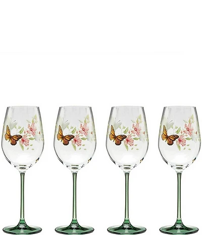 Lenox Butterfly Meadow Wine Glasses, Set of 4