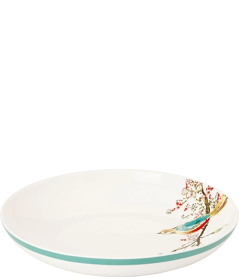 Lenox Chirp Floral & Bird Bone China Pasta/Soup Bowl