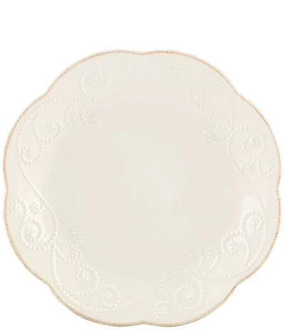 Lenox 4-Piece French Perle Scalloped Stoneware Dessert Plate Set
