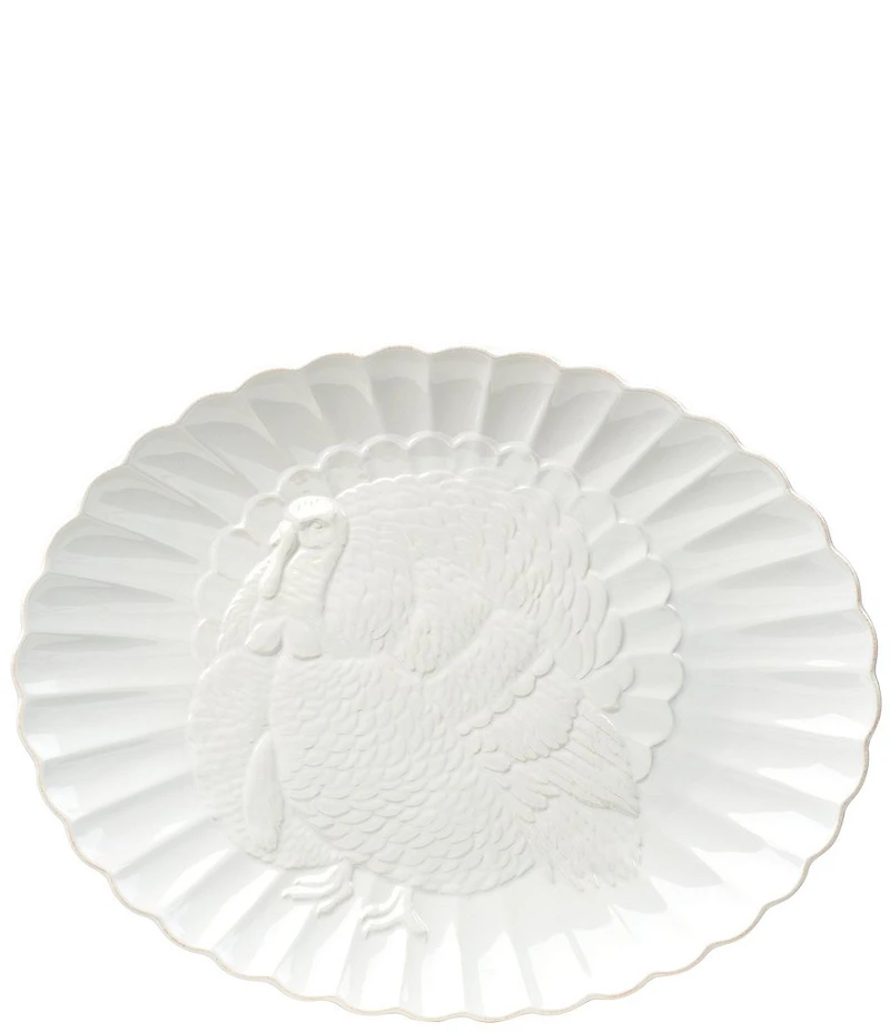 Lenox French Perle Carved Turkey Platter