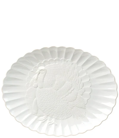 Lenox French Perle Carved Turkey Platter