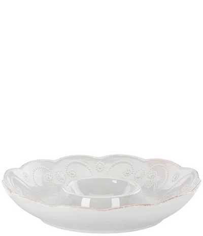Lenox French Perle Chip & Dip Server