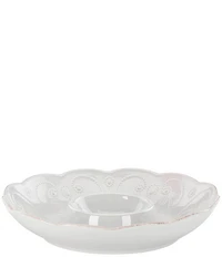 Lenox French Perle Chip & Dip Server