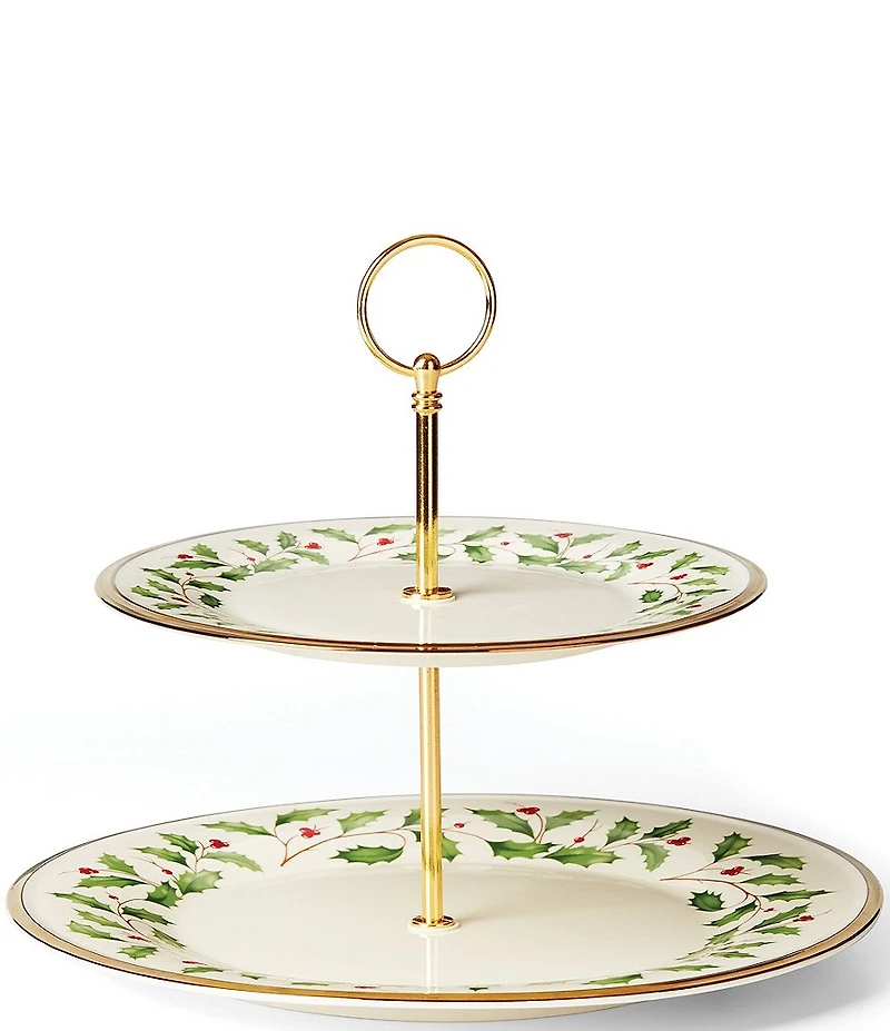 Lenox Holiday 2-Tiered Serving Tray