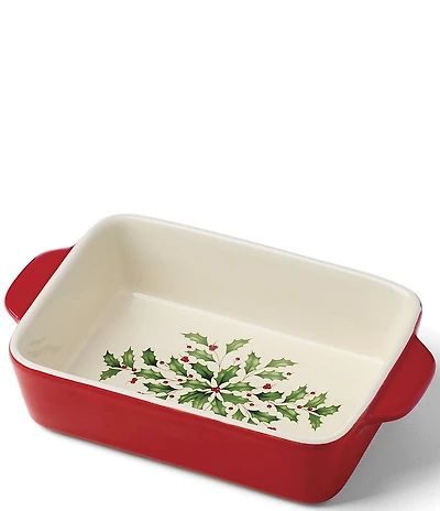 Lenox Holiday Collection Rectangular Holly & Berry Baking Dish