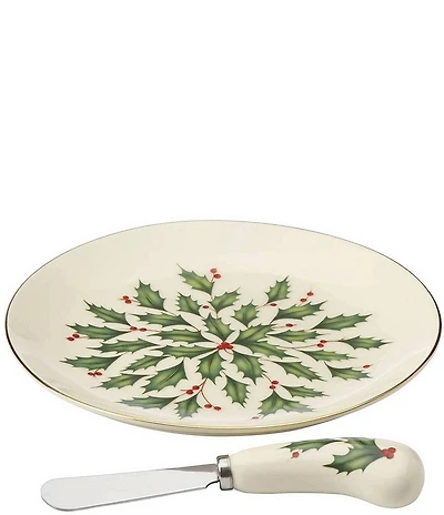 Lenox Hosting The Holidays Cheese Plate & Knife Set