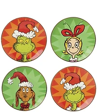 Lenox Merry Grinchmas Collection Assorted Tidbit Plates, Set of 4