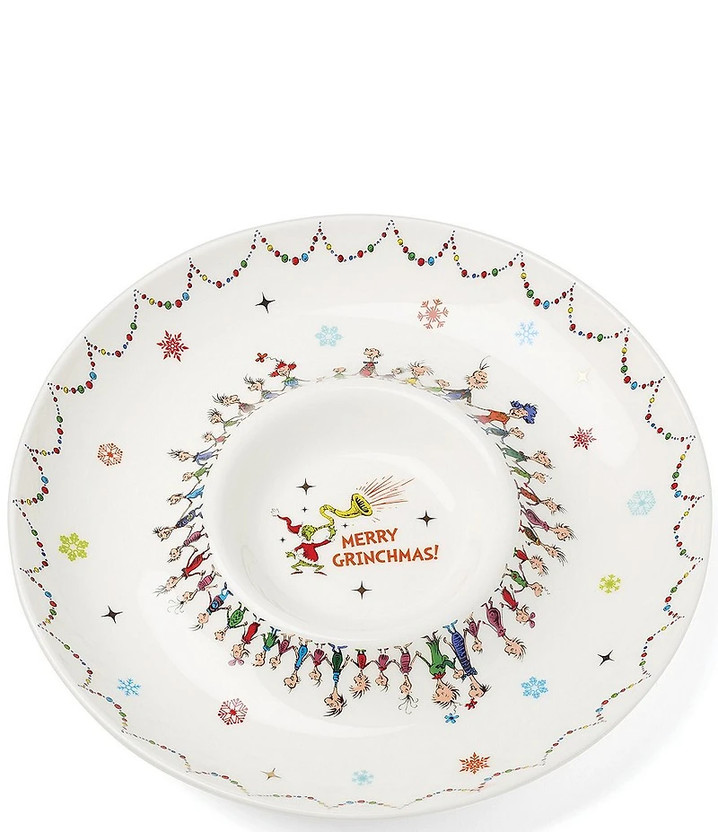 Lenox Merry Grinchmas Collection Chip & Dip Bowl