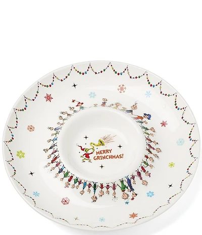 Lenox Merry Grinchmas Collection Chip & Dip Bowl